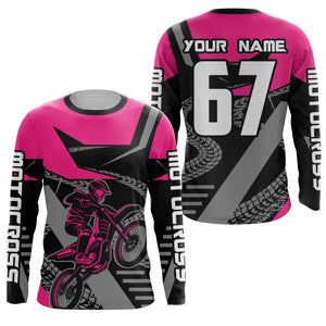 Pink Motocross Racing Jersey Women Men Kid Motorcycle Dirt Bike Shirt XM292