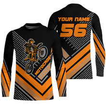 Load image into Gallery viewer, Motocross Racing Jersey Orange Custom Dirt Bike Motorcycle Shirt For Kid Men Women XM295