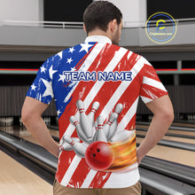 Load image into Gallery viewer, US Patriotic Bowling Shirts for Men Women Team Custom Bowling Polo &amp; Quarter Zip MBL111