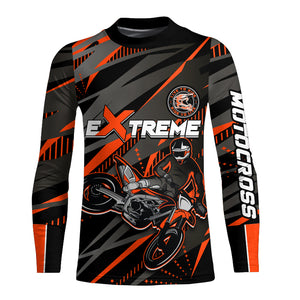 Orange Motocross Racing Jersey Kid Women Men Upf30+ Youth Dirt Bike Off-Road Shirt XM54