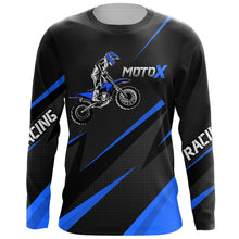 Load image into Gallery viewer, Motocross Racing Jersey Blue Men Kid Upf30+ Dirt Bike Shirt Off-Road Racing Jersey XM248-B