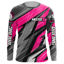 Load image into Gallery viewer, Pink Motocross Racing Jersey Kid Women Men Dirt Bike Shirt Upf30+ Off-Road Racing Shirt XM249