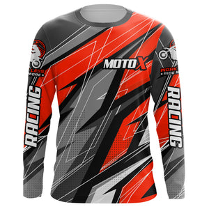 Red Motocross Racing Jersey Kid Women Men Dirt Bike Shirt Upf30+ Off-Road Riding Shirt XM249