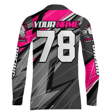 Load image into Gallery viewer, Pink Motocross Racing Jersey Kid Women Men Dirt Bike Shirt Upf30+ Off-Road Racing Shirt XM249