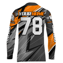 Load image into Gallery viewer, Orange Motocross Racing Jersey Kid Women Men Upf30+ Dirt Bike Shirt Off-Road Riding XM249