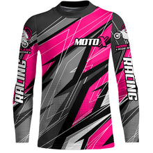 Load image into Gallery viewer, Pink Motocross Racing Jersey Kid Women Men Dirt Bike Shirt Upf30+ Off-Road Racing Shirt XM249