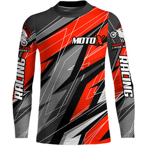 Red Motocross Racing Jersey Kid Women Men Dirt Bike Shirt Upf30+ Off-Road Riding Shirt XM249