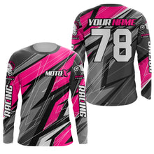 Load image into Gallery viewer, Pink Motocross Racing Jersey Kid Women Men Dirt Bike Shirt Upf30+ Off-Road Racing Shirt XM249