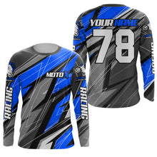 Load image into Gallery viewer, Blue Motocross Racing Jersey Kid Women Men Dirt Bike Shirt Upf30+ Off-Road Riding Shirt XM249