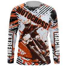 Load image into Gallery viewer, Orange Motocross Racing Jersey Men Kid MX Custom UV Protective Dirt Bike Off-road Shirt XM64