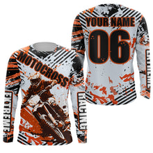 Load image into Gallery viewer, Orange Motocross Racing Jersey Men Kid MX Custom UV Protective Dirt Bike Off-road Shirt XM64