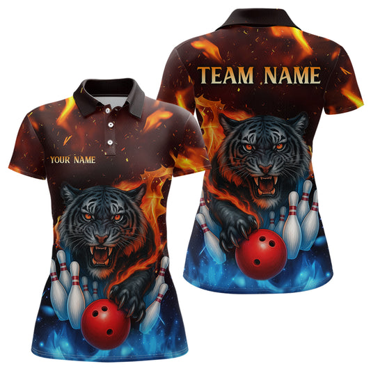 Custom Tiger Bowling Shirts for Men Women Team Bowling Jerseys for Bowlers MBL158