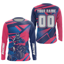 Load image into Gallery viewer, Blue&amp;Pink ATV Racing Jersey ATV Riding Shirt for Kid Adult Youth Quad Bike ATV Jersey MX119