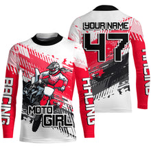 Load image into Gallery viewer, Motocross Racing Jersey Pink Girl Women UPF30+ Dirt Bike Shirt Off-Road MX Racing Jersey XM219