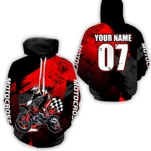 Load image into Gallery viewer, Motocross Racing Hoodie Custom Dirt Bike Hoodie Zip Up For Biker Men Women MH47