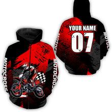 Load image into Gallery viewer, Motocross Racing Hoodie Custom Dirt Bike Hoodie Zip Up For Biker Men Women MH47