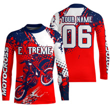 Load image into Gallery viewer, Red Motocross Jersey Personalized UPF30+ Dirt Bike Shirt Youth Men Kid MX Racing Off-Road Motorcycle XM88