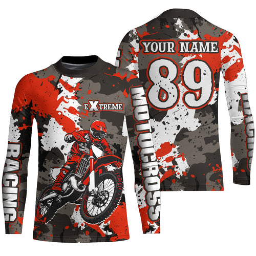 Camo Motocross Jersey Men Kid Women Upf30+ Dirt Bike Off-road Motorcycle Shirt XM319