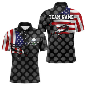 Custom Golf Polo Shirt for Men Women Patriotic Golf Polo Shirt American Flag Golf Polo MMG14