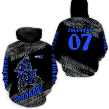 Load image into Gallery viewer, Blue Motocross Hoodie Jersey Men Women Motorcycle Hoodie Dirt Bike Hoodie Zip MH148