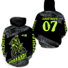 Load image into Gallery viewer, Lime Green Motocross Hoodie Jersey Men Women Motorcycle Hoodie Dirt Bike Hoodie Zip MH148