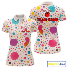 Load image into Gallery viewer, Ink Watercolor Pink Bowling Shirt for Men Women Custom Team Bowling Jerseys MBL103