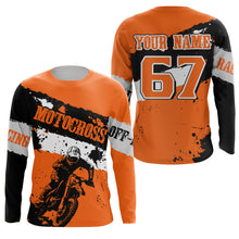 Load image into Gallery viewer, Motocross Racing Jersey Orange Upf30+ Dirt Bike Motorcycle Shirt Kid Men Women XM288