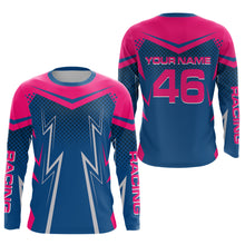 Load image into Gallery viewer, Pink&amp;Blue Motocross Jersey Custom Racing Shirts Dirt Bike Jersey for Men Kid Women XM354