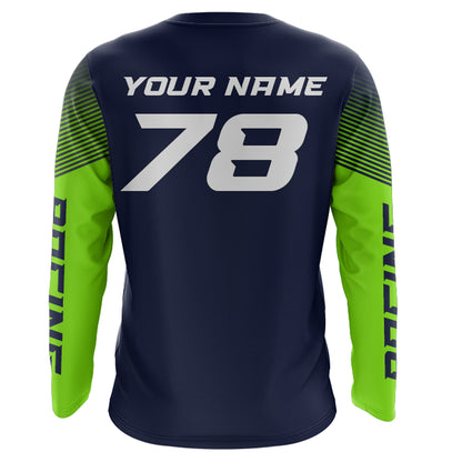Green Motocross Racing Jersey Youth Men Women Dirt Bike Shirt Upf30+ Extreme Off-Road Racing Shirt XM310