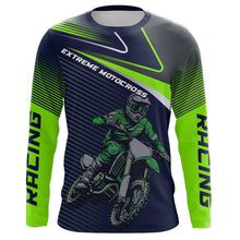 Load image into Gallery viewer, Green Motocross Racing Jersey Youth Men Women Dirt Bike Shirt Upf30+ Extreme Off-Road Racing Shirt XM310