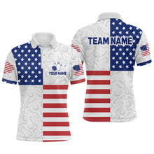 Load image into Gallery viewer, American Flag Bowling Shirt Patriotic Bowling Shirts for Men Women Bowling Jersey MBL24