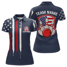 Load image into Gallery viewer, American Flag Bowling Shirt Patriotic Bowling Jersey for Men Women Bowling Polo&amp;1/4 Zip MBL25