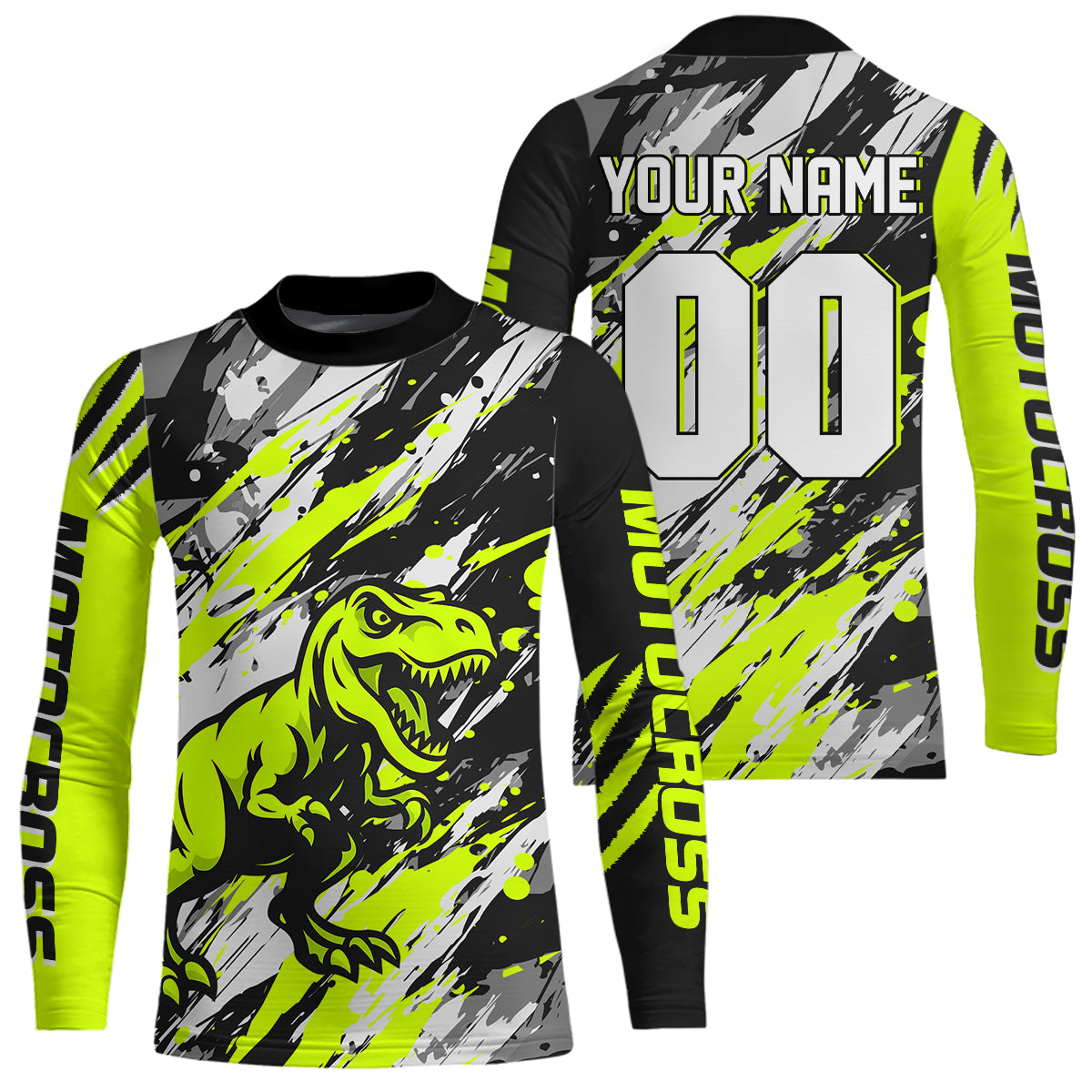 Dinosaur Motocross Racing Jersey Custom Dirt Bike Shirt for Kid Adult Motorcycle Jersey XM391