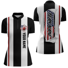 Load image into Gallery viewer, American Flag Bowling Shirt Patriotic Bowling Jersey for Men Women Bowling Polo&amp;1/4 Zip MBL29