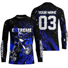 Load image into Gallery viewer, Jersey Custom Motocross UPF30+ Blue Dirt Bike Racing Jersey Men Women Kid Motorcycle Shirt XM20