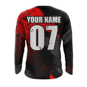 Red Motocross Jersey Men Kid UPF30+ Custom Dirt Bike Shirt Extreme MX Off-Road Jersey Motorcycle XM26