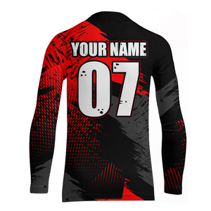 Red Motocross Jersey Men Kid UPF30+ Custom Dirt Bike Shirt Extreme MX Off-Road Jersey Motorcycle XM26