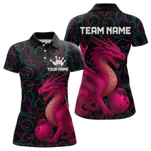Load image into Gallery viewer, Pink Dragon Bowling Shirt Custom Bowling Jerseys for Men Women with Team Name MBL89