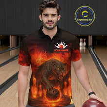 Load image into Gallery viewer, Custom Leopard Bowling Shirts for Women Men Team Bowling Polo and Quarter Zip MBL145