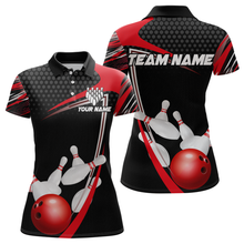 Load image into Gallery viewer, Red Bowling Shirts for Men and Women Bowling Shirt Team Bowling Polo &amp; 1/4 Zip Shirt MBL36