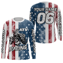 Load image into Gallery viewer, ATV Racing Jersey Youth Upf30+ American Flag Quad Bike Shirt Men Kid ATV Racing Jersey MX19