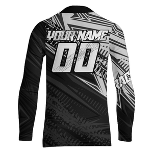 White Black Motocross Racing Jersey Upf30+ Kid Men Women Dirt Bike Shirt Off-road Jersey XM285