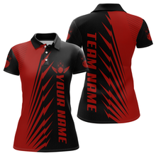 Load image into Gallery viewer, Custom Red Bowling Shirts for Men Women Team Bowling Polo &amp; 1/4 Zip Shirt MBL48