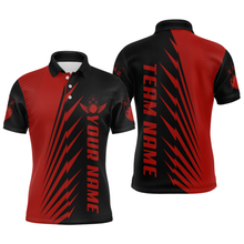 Load image into Gallery viewer, Custom Red Bowling Shirts for Men Women Team Bowling Polo &amp; 1/4 Zip Shirt MBL48