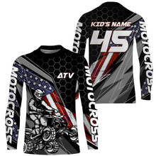 Load image into Gallery viewer, ATV Motocross Jersey UPF30+ ATV Quad Bike Shirt Men Kid American Flag ATV Racing Jersey MX29