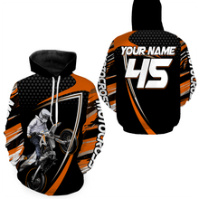 Load image into Gallery viewer, Orange Motocross Racing Hoodie Jersey For Men Women Motorcycle Dirt Bike Hoodie Zip MH124