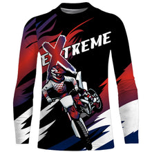 Load image into Gallery viewer, Motocross Jersey Red Upf30+ Men Women Kid Dirt Bike Shirt Extreme Racing Jersey Off-road XM42