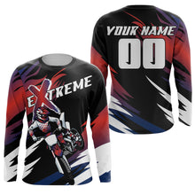 Load image into Gallery viewer, Motocross Jersey Red Upf30+ Men Women Kid Dirt Bike Shirt Extreme Racing Jersey Off-road XM42