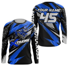 Load image into Gallery viewer, ATV Motocross Jersey Blue Upf30+ Kid Men Quad Bike Shirt Custom ATV MX Off-Road Jersey MX31