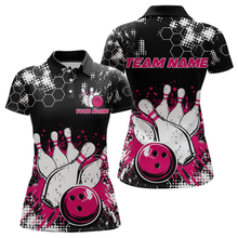 Load image into Gallery viewer, Pink Watercolor Bowling Shirts Men Women Team Custom Bowling Polo &amp; 1/4 Zip Shirt MBL60